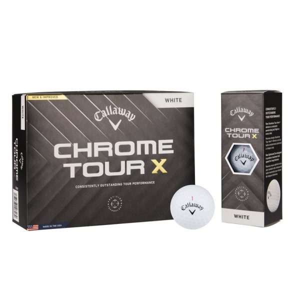 Balles de golf Callaway CHROME TOUR X ogotée sur cadeauweb