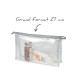 Trousse de toilette transparente- Pochette grand format 27cm