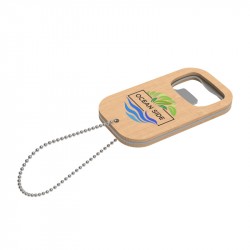 Porte-clés personnalisable décapsuleur en bois "ERABLE"