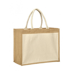 Sac toile de jute avec pochette coton cahima