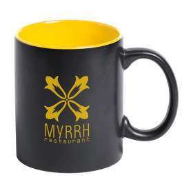 Mug en céramique BLAK personnalisé jaune