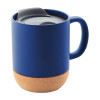 Mug mat 325ml avec base liège et couvercle MILO bleu clair