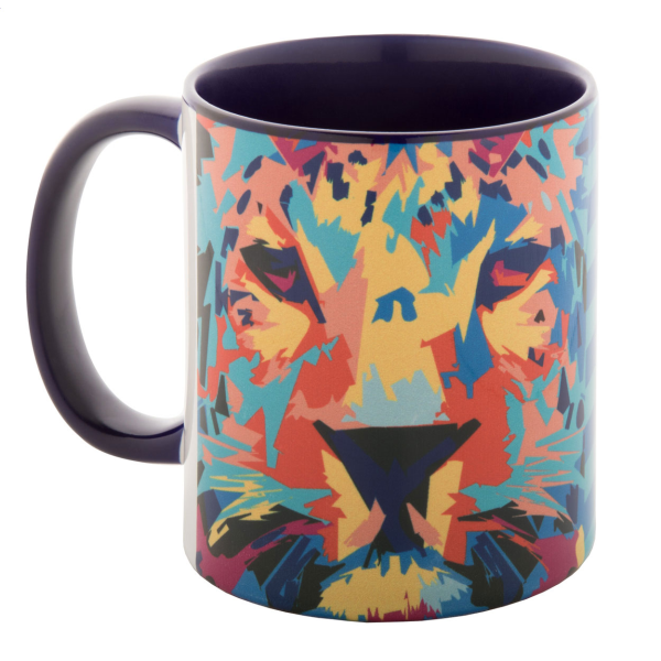 Mug colorée personnalisé classique COLOR noir