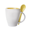 Tasse personnalisée avec cuillère LUSIK jaune
