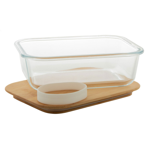 Lunch box en verre 800 ml TARIS personnalisable - vue intérieure