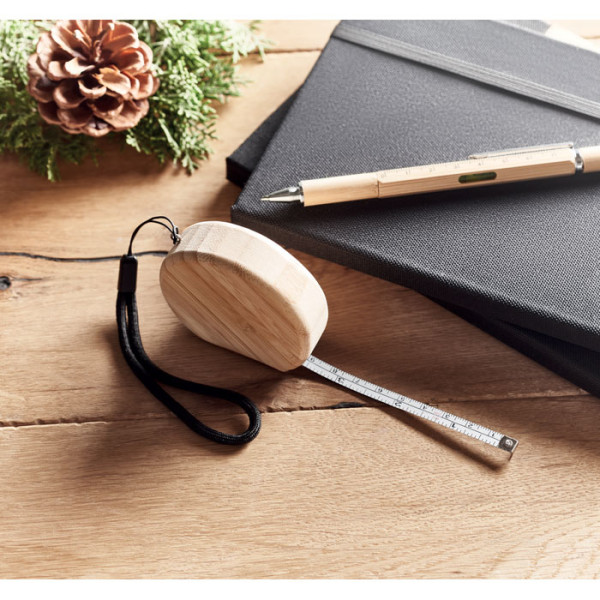 Mètre ruban en bambou 2m SKAGEN personnalisable avec logo - vue 5