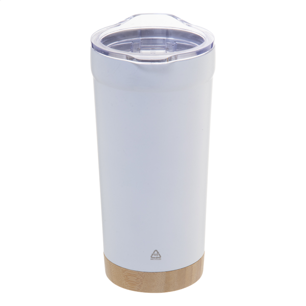 Mug isotherme Gine personnalisable en inox recyclé et bambou