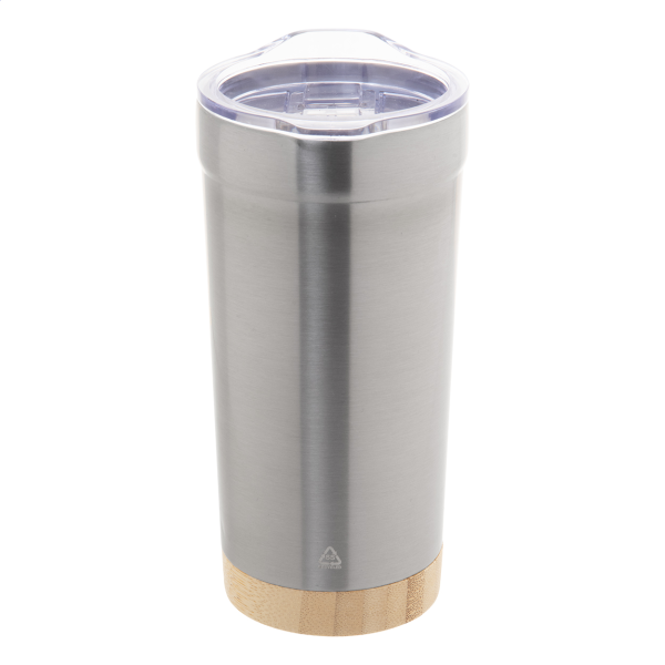 Mug isotherme Gine personnalisable en inox recyclé et bambou
