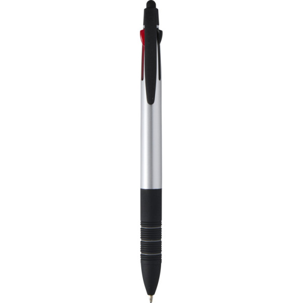 Stylo bille 3-en-1 STYLUS personnalisable | Stylet & 3 encres