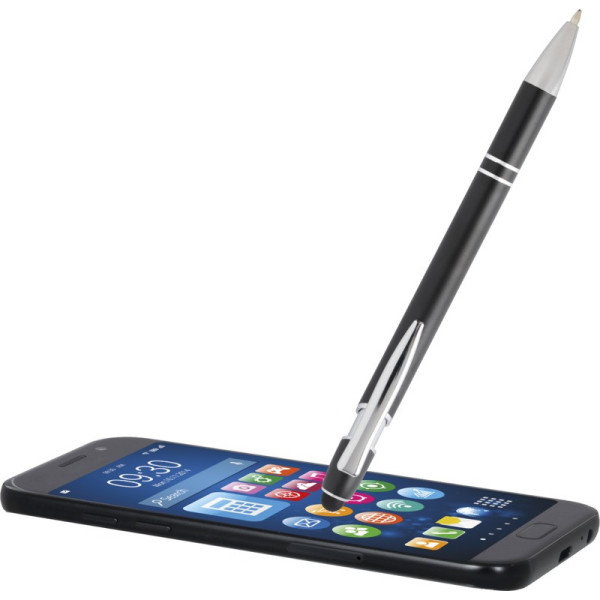 Stylo bille tactile en aluminium recyclé personnalisable NATH