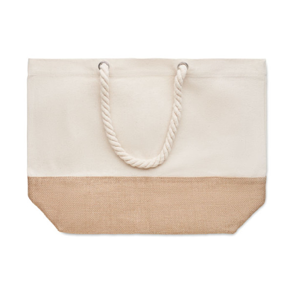 Sac de plage et shopping en toile RINE personnalisable avec logo - vue 2