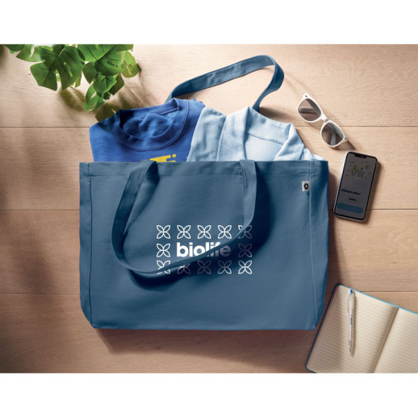 Sac shopping en toile recyclée LAAE personnalisable avec logo - vue 7