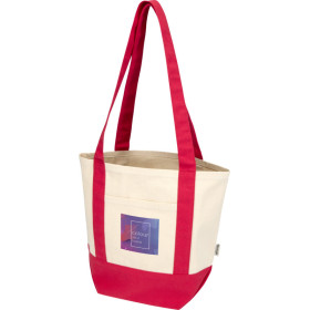 Sac de plage ou de shopping personnalisable TARAN bicolore en coton épais