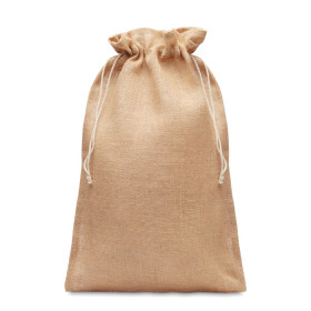 Grand sac cadeau en jute MIMA personnalisable avec logo