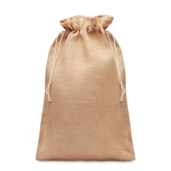 Grand sac cadeau en jute MIMA personnalisable avec logo