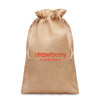 Grand sac cadeau en jute MIMA personnalisable avec logo