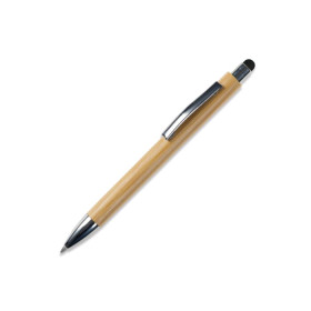 Stylo-stylet en bambou LATU personnalisable avec logo - vue 2