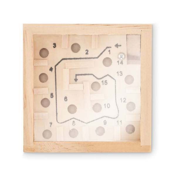 Jeu de labyrinthe en bois GEZO personnalisable avec logo - vue 2