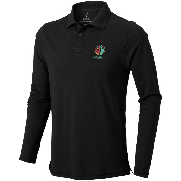 Polo manches longues TAKA noir avec logo