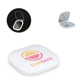 Miroir double de poche à LED 350 mAh personnalisable