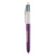 Stylo BIC® 4 Couleurs Shine personnalisable