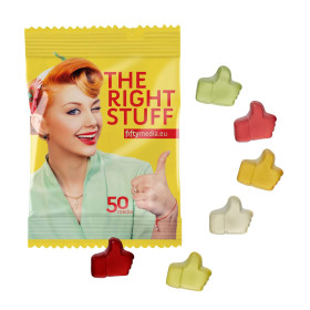 Sachet de gommes de fruit EXPRESS avec 31 formes différentes dès 250ex