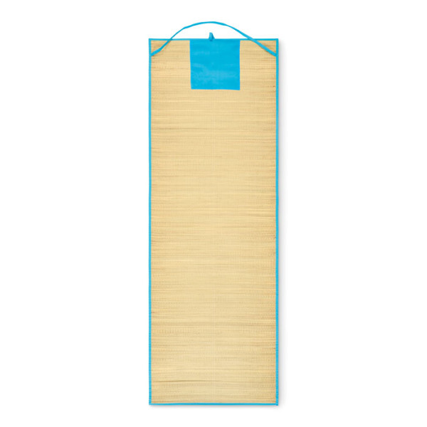 Natte de plage paille naturelle ROKU personnalisée avec logo - vue 2