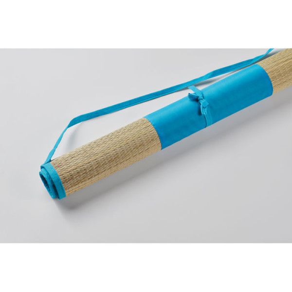 Natte de plage paille naturelle ROKU personnalisée avec logo - vue 4
