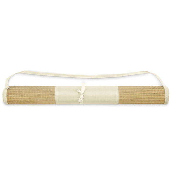 Natte de plage paille naturelle ROKU personnalisée avec logo - vue 5