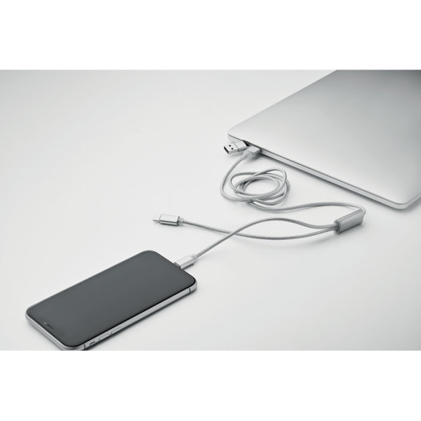 Câble de recharge 2-en-1 PETA personnalisable - vue 3