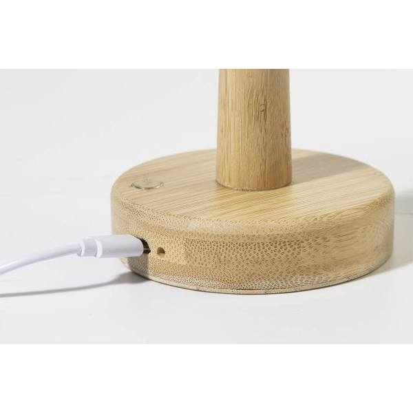LAMPE DE TABLE EN BAMBOU PIFU personnalisable avec logo - vue 4
