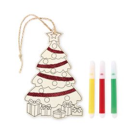 Décoration de Noël en bois SOBE personnalisable avec logo