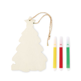 Décoration de Noël en bois SOBE personnalisable avec logo - vue 2