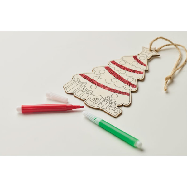 Décoration de Noël en bois SOBE personnalisable avec logo - vue 3