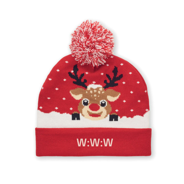 Bonnet de Noël tricoté ZIFO personnalisable avec logo - vue 7