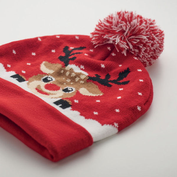 Bonnet de Noël tricoté ZIFO personnalisable avec logo - vue 8