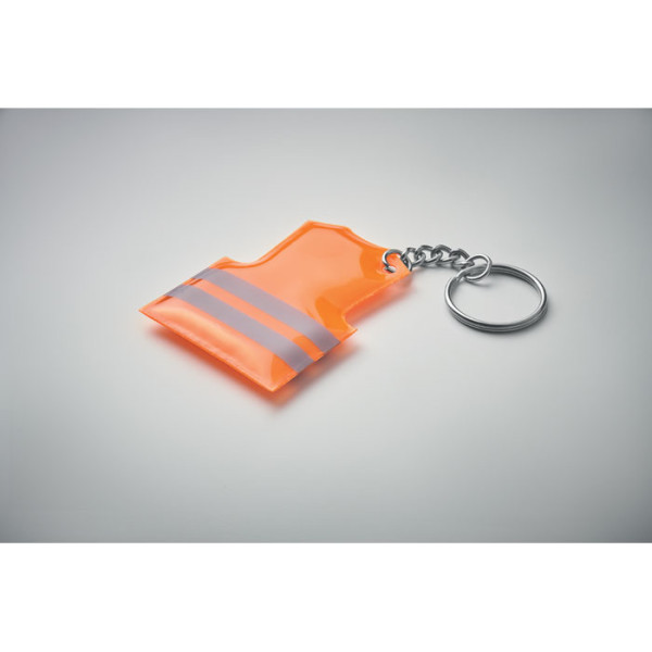 Porte-clés gilet de sécurité à personnaliser Puzo avec votre logo - vue 7