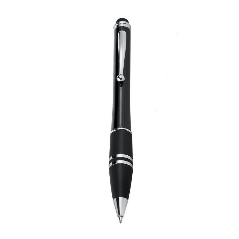 Stylo noir avec embout tactile personnalisé