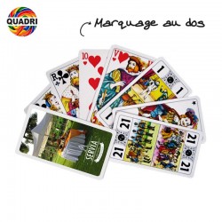 Jeu de Poker 55 cartes avec étui personnalisé - 320g