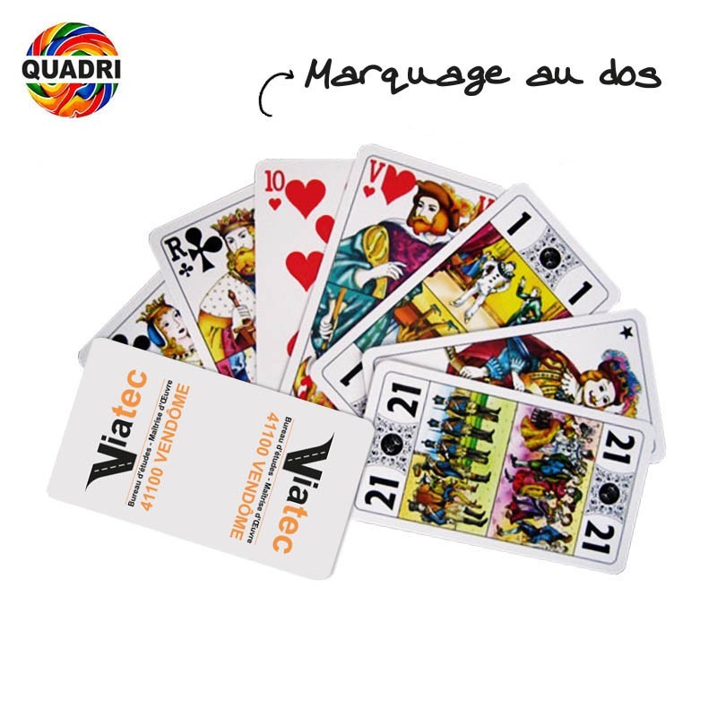 Jeu de 78 cartes personnalisé avec votre logo. Jeu de TAROT.