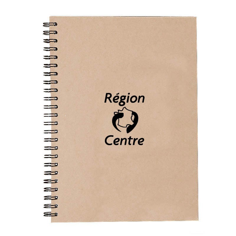 Carnet spiral personnalisé avec papier recyclé