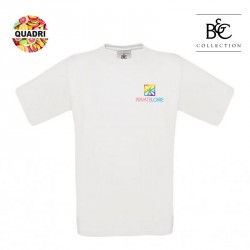 T-shirt B&C blanc publicitaire 190 g/m² Homme