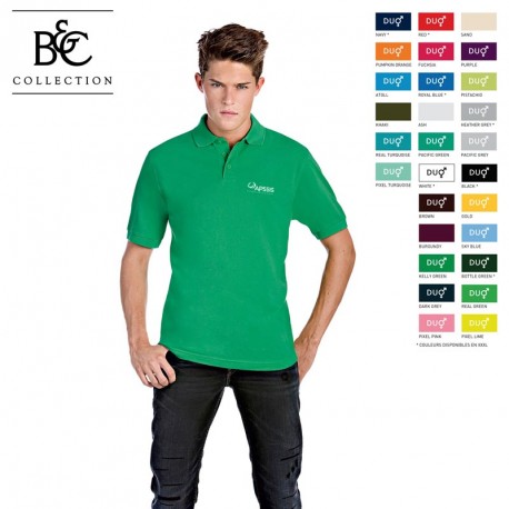 Polo Homme B&C 180 g/m2 Safran Personnalisé