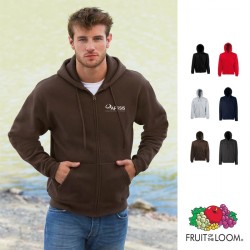 Sweat-shirt homme zippé publicitaire Fruit of the Loom