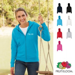 Sweat-shirt zippé femme Fruit of the Loom personnalisé