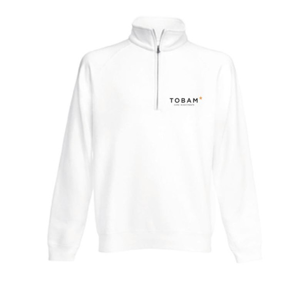 Sweat-shirt homme col zippé personnalisé