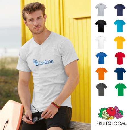 T-shirt publicitaire Fruit of the Loom - T-shirt col V personnalisé