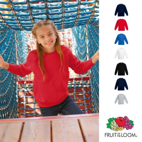 Sweat-shirt publicitaire pour enfant col rond Fruit of the Loom