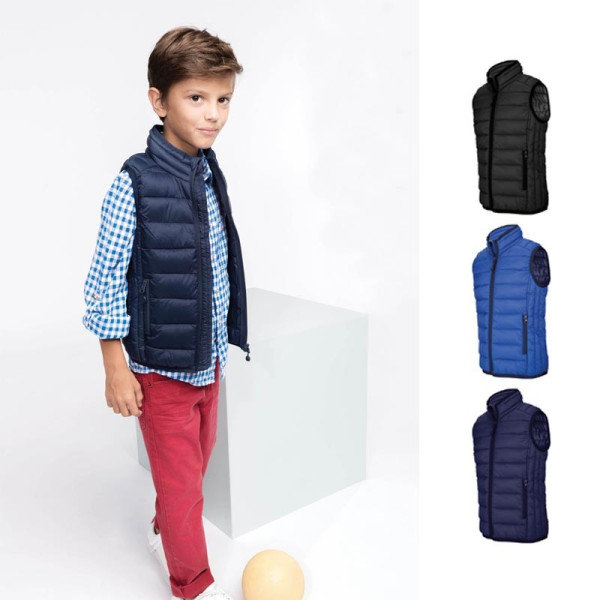Doudoune Sans Manches Enfant Avec Capuche - Hiver Léger Et Chaud - Nylon - Tailles 80 à 120 (6 Mois-4 Ans)