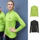 T-shirt technique personnalisé femme manche longue 1/4 zip